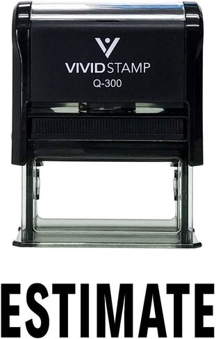 Estimate Self Inking Rubber Stamp (Red Ink) - X-Large in Kuwait