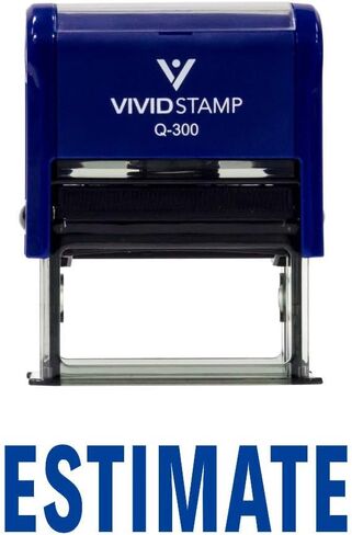 Estimate Self Inking Rubber Stamp (Red Ink) - X-Large in Kuwait