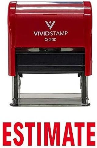 Estimate Self Inking Rubber Stamp (Red Ink) - X-Large in Kuwait