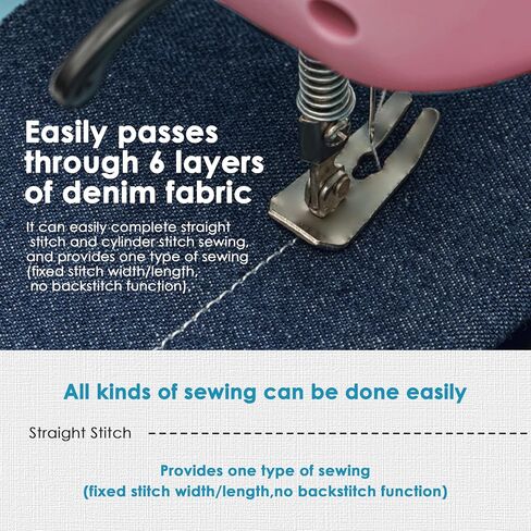 Mini Sewing Machine for Kids & Adults, Beginners, Upgraded Embroidery Machine with Sewing Kit, Expansion Board, Foot Pedal, LED Light for Household, Travel（Blue） in Saudi Arabia