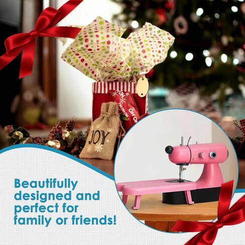 Mini Sewing Machine for Kids & Adults, Beginners, Upgraded Embroidery Machine with Sewing Kit, Expansion Board, Foot Pedal, LED Light for Household, Travel（Blue） in Saudi Arabia