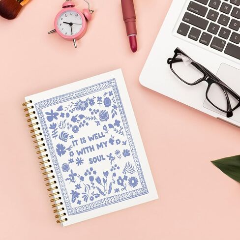 دفتر الملاحظات الحلزوني للكتاب المقدس ، مجلة Note Proge Transe Supplies ، إنه جيد مع روحي ، دفتر ملاحظات لطيف ، Glue Trendy Gifts دفتر ملاحظات لمدرس طالبات الفتيات في سن المراهقة ، هدايا مسيحية للنساء 5.5x8.3 بوصة in Kuwait