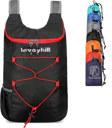 levayhill 16L Hiking-Daypack, Water-Resistant-Lightweight Foldable Travel Backpacks, Camping Outdoor Backpack Carry-on Bag in Kuwait