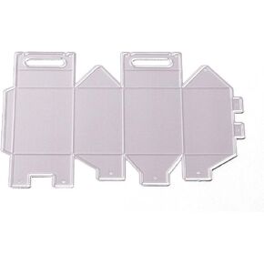 Silver Cutting Dies Gift Box Stencil, Cutting Dies Embossing Card Making Die Cuts Scrapbooking Dies Cut Stencil for DIY Scrapbook Album Paper Card,Die-Cutting and Embossing,Scrapbooking Die-Cuts