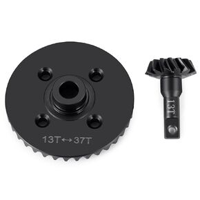 Carbon Steel 13-37T Differential Gear Rear Gearbox Helical Gears for 1/8 Tra-xxas Maxx Slash 4X4 Rustler Stampede Hoss Slayer T-MAXX XO-01 Summit Revo (Rear)