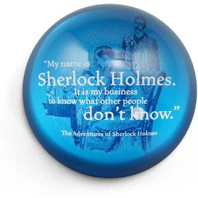 عملي لمعرفة - مغامرات Sherlock Holmes - Blue 2.7 × 1.2 بوصة من المكتب الزجاجي المكتبي الوزن