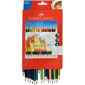 Faber-castell Dual Sided Bi - Colour Pencils in Hexagonal Shape (Set of 18)