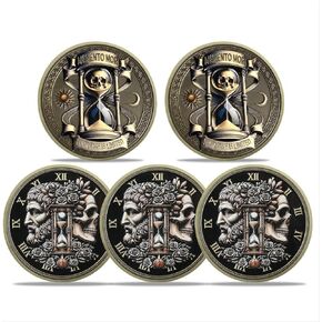Memento Mori Coin Skull Challenge Coins Daily STOICKERD TOLEDER TOKENTER HOPTS Inspirical Stoicism for Practice DAILY STOIC