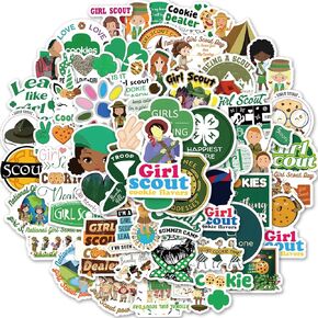 60pcs girl scout stickers pack for Kids Girls Vinyl Girl Scout Cookies Stickers for Water Bottles Girl Girl Scout Troop for Labstop Scrapbooking Journaling ، firm scout stickers