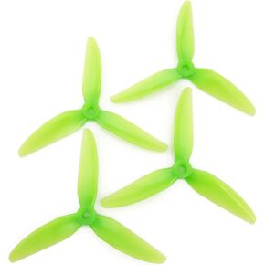 8pcs HQProp 5X5X3 V1S 5050 5 Inch 3-Blade Propellers Set (4X CW / 4X CCW) Poly Carbonate (Red)