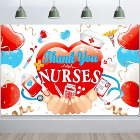 Whowaf الممرضات الأسبوع 2025 زخارف Banner Furns