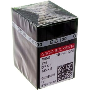 100 Groz-Beckert Gebedur 134 / 135x5 Titanium Guilting Machine Teedles (4.0 (110/16))