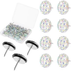 40 PCS دبابيس دبابيس دبابيس دبابيس دبابيس دبابيس لامع إبهام الإبهام توتشات الإبهام الزخرفية لصالح Bulletin Board Board Wall