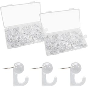 50 PCS Push Pin Hooks ، Heads Plastic Cork Board Hooks Black Thumb Toom Dins Wall Push Dins لتعليق أو عرض الإشعارات والملصقات والصور والخرائط