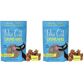 Tiki Cat Crunchers First First للقطط (2 حزمة من 2oz. الحقائب)