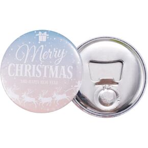 Bottle Opener Button Making Supplies for Button Maker Machine, 50 Sets 58mm Button Opener Button Refill Includes Metal Shell, Graphic, Plastic Film, Metal Backing Parts
