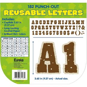 Eureka 850027 Wild Wild West Letter ، العدد ، علامة الترقيم ، وزينة الفصول الدراسية الرمزية للمعلمين ، 4 "H ، Multicolor ، 182 قطعة