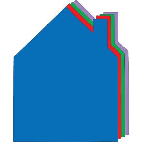 الأشكال وما إلى ذلك 15 PCS House Color Super Cutts 8x10.5in School Classroom Bulletins Alloy All About Me Antives Kids ’Diy Craft Projects Cutouts Home Made USA Made
