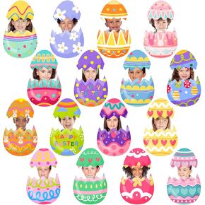 JETEC 48 PCS Easter Egg Cletouts Easter Party Cutouts Spring موضوع الربيع ، الورق ، الورق ، وهو ،