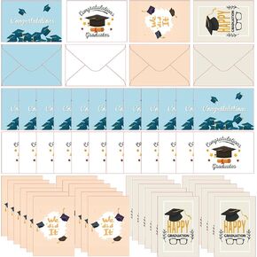 48 Pcs Graduation Envelopes 6.3 x 4.3 Inches 4 Assorted Holiday Envelopes for Greeting Cards Holiday Invitations Supplies(Graduation)