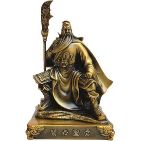 GQPZMD Guan Yu,Chinese Fengshui Guan Gong Statue,Antique Bronze Finish Statue for Decoration car Home Office Tabletop,Historical Collection Good Lucky Gifts 4.6 Inch in Kuwait