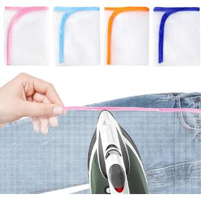 4Pcs Pressing Cloth for Ironing Protective Ironing Pressing Pad Protective Scorch Saving Mesh Ironing Board Cover and Pad Scorch Mesh Cloth Scorch-Saving Ironing Protector Insulation Pad, Random Color