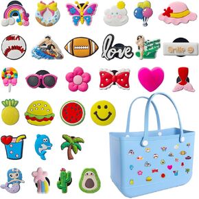 HVSSY Charms لإكسسوارات BOGG Bag ، وملحقات الديكور لحقيبة BOGG Original جميع الطرز ، متوافقة مع فقط TOTES الجنوبية ، إدراج لحقلة الشاطئ