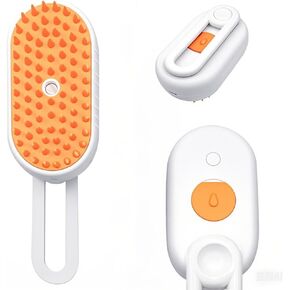 فرشاة Cloud Care Cat مع البخار-فرشاة شعر الحيوانات الأليفة ذاتية التهوية ذاتية للتسلق ، 360 ذراع دوارة ، رأس خشور سيليكون قابل للفصل (Orange) in Kuwait