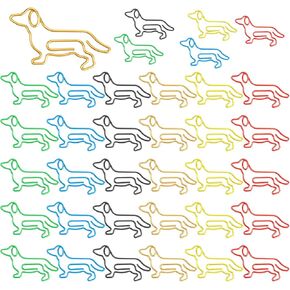 30 PCS Dachshund Paper Paper Clips Clep Small Paper Clip و Metal Card Note File Proparks Planner Clip Clibors أو Dog and Pet Lovers Decor Decor
