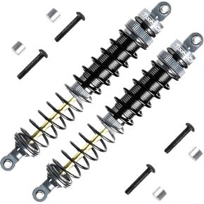 130mm RC Oil Shock Absorber Big Bore Damper for 1/8 Arrma Typhon,Redcat,Granite,Senton, HSP,HPI, Buggy Truggy,etc. Parts Upgrade Replace（2Pcs）(Grey)