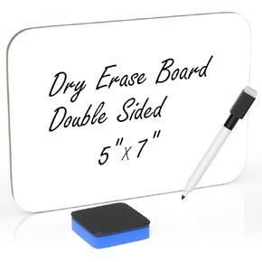 3 Pack Small White Board Dry Erase 5x7 Inch Mini Whiteboard Small Dry Erase Board with Markers Erasers Double Sided Dry Erase Lapboards for Students Teachers School Supplies Meeting Voting (3)