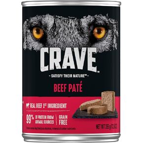 CRAVE High Protein Grain Free Adult Wet Dog Food Chicken Paté, 12.5 oz (Pack of 12)