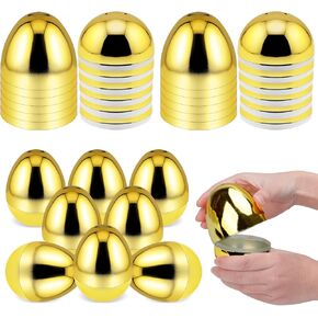 12 PCS 4 '' Elible Easter Eggs فارغة بيض عيد الفصح البلاستيك ملون ملون سلة مشرقة للمشاركة في البحث عن الحفلات لصالح ديكورات عيد الفتيات الفتيات (أبيض ، 12)