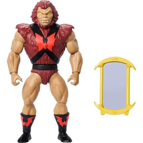 Masters of the Universe Origins Action Action Collection Grizzlor ، 5.5 بوصة الثمانينات من القرن الماضي Motu TV Hairy Villain ، التصميم التفصيلي وملحق المرآة