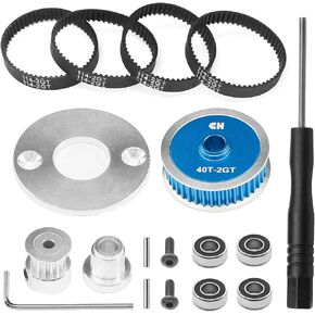 TT02 Belt Drive ، نظام تروس محرك حزام حزام Car RC ، معدات بكرة الألومنيوم 40T /16T ، ترس الحافز المعدني لتاميا 1/10