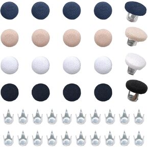 20sets 4 Colors Baseball Cap Top Button Replacement, Replacement Hats Buttons, Cotton Hat Button Replacement for Repair, Production, Clothing Sewing