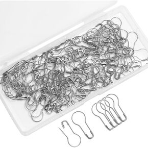 Bokwin 120 PCS دبابيس لمبة بيضاء ، 0.87 بوصة دبوس السلامة دبوس دبوس دبوس لصياغة الملابس و DIY