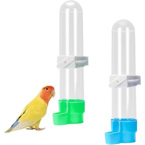 2 PCS Bird Bird Waterer التغذية التلقائية تغذية الطيور موزع المياه معلقة تغذية زجاجات المياه يشربون الطيور لببغاء الببغاء الببغاء كوكاتيلز