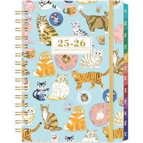 2025-2026 Planner - 2025-2026 Planner Weekly and Monthly من يوليو 2025 إلى يونيو 2026 ، 6.4 "× 8.5" ، كتاب Cat مع إغلاق مرن ، جيب داخلي - القطط
