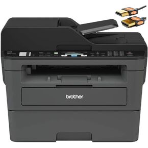 Brother MFC-L2710DW Series Compact Wireless Monochrome Laser All-in-One Printer - Print Copy Scan Fax - Mobile Printing - Auto Duplex Printing - Print Up to 32 Pages/Min - ADF + HDMI Cable