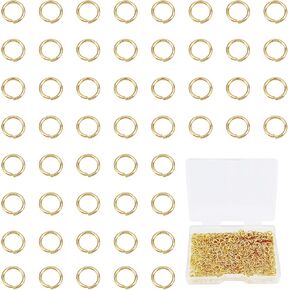 حلقات الوثب الفضية 4 مم ، 1000pcs غير تشويه المفتوح Jumprings 21 مقياس لصنع المجوهرات DIY وإصلاح