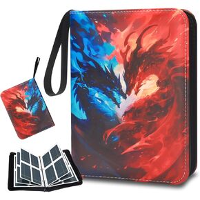 Card Binder for Pokemon 400 Pockets, HYNANCE Trading Card Binder 4-Pockets Portable Card Collection Binder for Boys Girls Organized