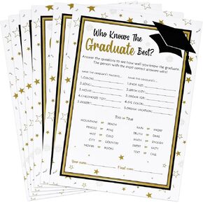 50 Pack Who Knows Graduate Best Graduation Cards Class of 2025 Grad Celebration Party Supplies Decor for High School Senior College