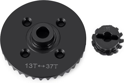 الصلب الكربوني 13-37T تروس الترس التفاضلي معاني التروس الخلفية التروس الحلزونية لـ 1/8 TRA-XXAS MAXX SLASH 4x4 Rustler Stampede Hoss Slayer T-Maxx XO-01 Summit Revo (الخلفية) in Kuwait