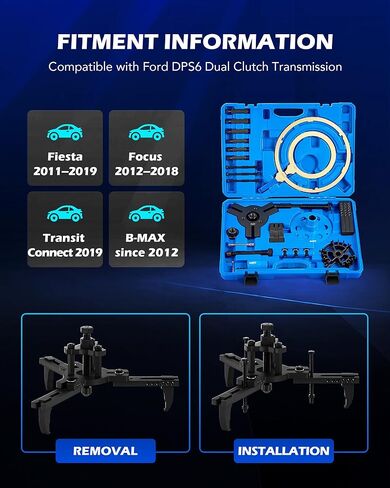 مجموعة أدوات إعادة تثبيت ناقل الحركة المزدوج من Orion Motor Tech، متوافقة مع Ford DPS6 DCT، أدوات تثبيت مزيل القابض المزدوج شديدة التحمل لإعادة الاستخدام، مجموعة أدوات القابض مع حقيبة تخزين in Kuwait
