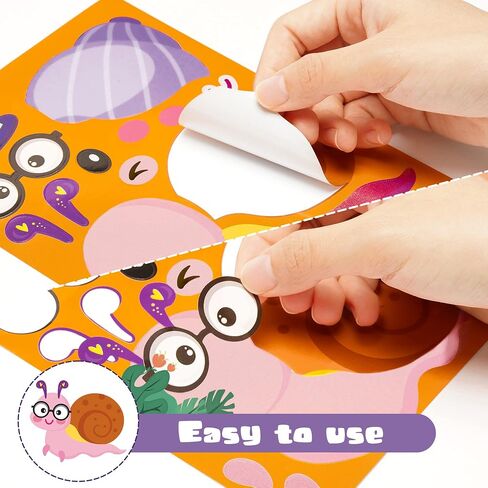 CY2SIDE 45pcs Make Your Own Bugs Stickers for Kids, Butterfly Beetle Bee Make a Face Stickers Games for School Rewards, Spring Insect Party Favor, DIY Mix and Match Bugs Summer Party Games in Saudi Arabia