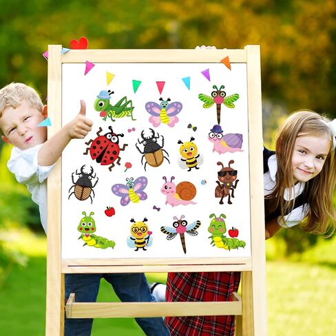 CY2SIDE 45pcs Make Your Own Bugs Stickers for Kids, Butterfly Beetle Bee Make a Face Stickers Games for School Rewards, Spring Insect Party Favor, DIY Mix and Match Bugs Summer Party Games in Saudi Arabia