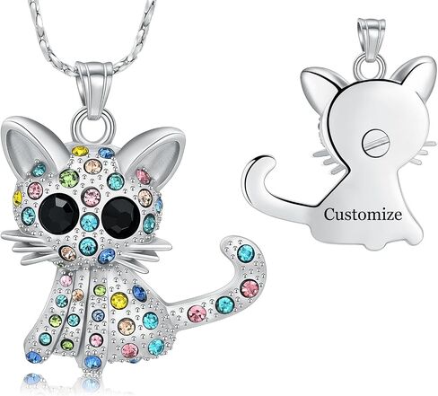 Imrsanl Pet Cremation Jewelry Urn Necklaces for Ashes for Women Memorial Ash Jewelry Keepsake Cat Urn Pendants for Pet Ashes Necklace in Saudi Arabia