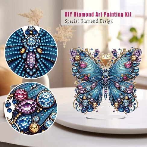 TSRUVYL Christmas Diamond Art Painting Kit, Snowman Double Sided Desktop Ornament, Cute Tabletop Diamond Art Painting Gift, DIY 3D Special Gem Diamond Dot Kit for Adults, Box Package (Red Snowman) in Kuwait