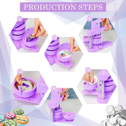Bottle Opener Button Making Supplies for Button Maker Machine, 50 Sets 58mm Button Opener Button Refill Includes Metal Shell, Graphic, Plastic Film, Metal Backing Parts in Saudi Arabia
